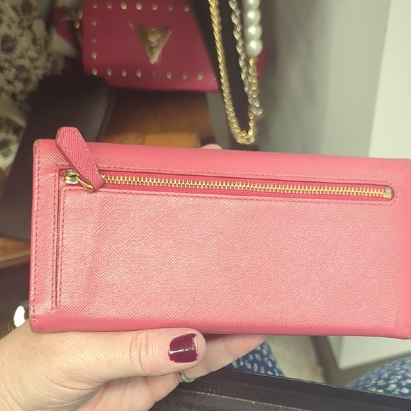 Prada Pink Saffiano Leather Wallet - Picture 2 of 16